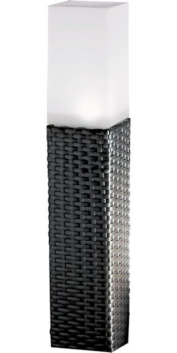 Rattan napelemes LED lámpa, (0,24W) fekete