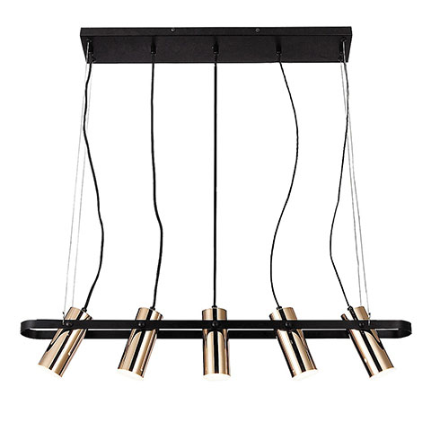 Raven LED függeszték (25W) fekete-arany, meleg fehér