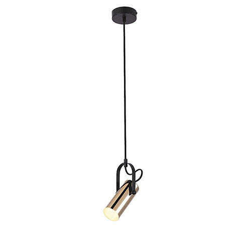 Raven LED függeszték (5W) - fekete-arany, meleg fehér