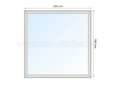 LED panel (600 x 600 mm) 36W - természetes fehér