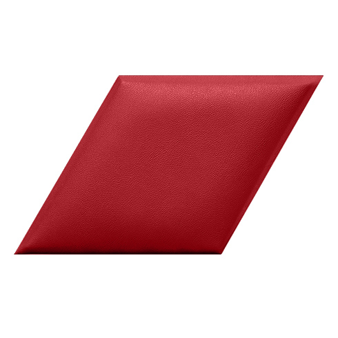 Rombusz alakú bőrpanel, bőr falpanel - Inka 805 Vörös (30.1x17.2 cm)