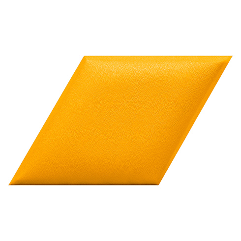 Rombusz alakú bőrpanel, bőr falpanel - Inka 822 Érett citrom (30.1x17.2 cm)