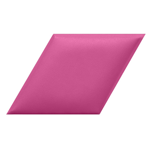 Rombusz alakú bőrpanel, bőr falpanel - Inka 821 Pink (30.1x17.2 cm)