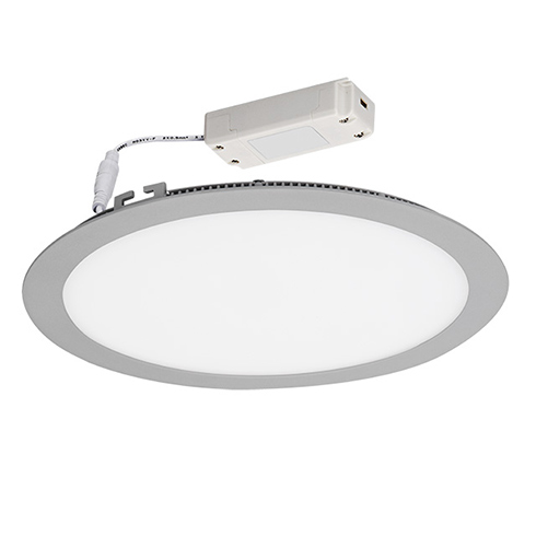 Rounda LED panel IP44 ezüst (298 mm) 23W - természetes f.