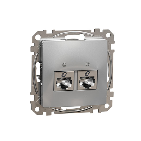 Sedna Design 2xRJ45 Cat6 STP aljzat, alumínium
