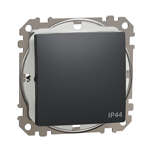 Sedna Design Váltókapcsoló, rugós bekötés, 10AX, IP44, antracit