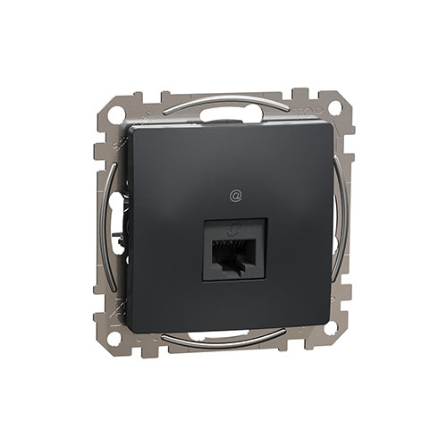 Sedna Design 1xRJ45 Cat5e UTP aljzat, antracit