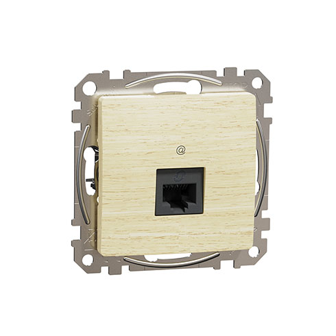 Sedna Elements 1xRJ45 Cat5e UTP aljzat, nyír