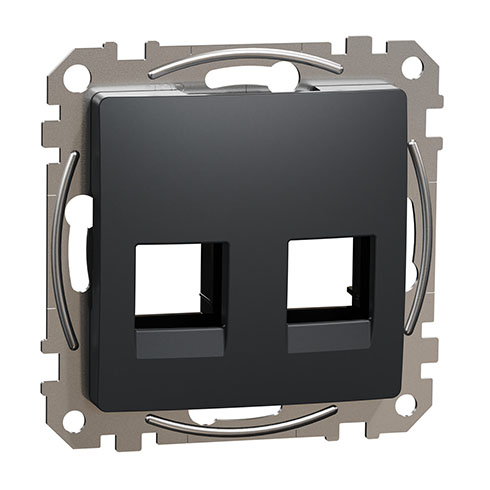 Sedna Design 2xRJ45 adapter, AMP, MOLEX, KELINE betétekhez, antracit