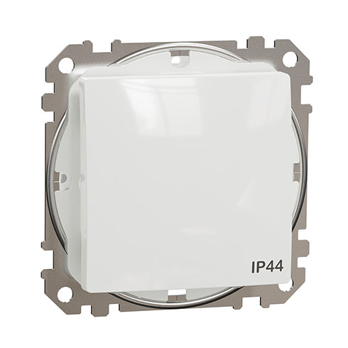 Sedna Design Egypólusú kapcsoló, rugós bekötés, 10AX, IP44, fehér