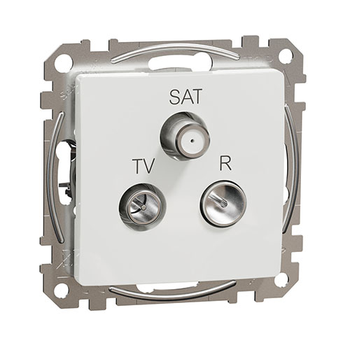 Sedna Design TV/R/SAT aljzat, végzáró, 4 dB, fehér
