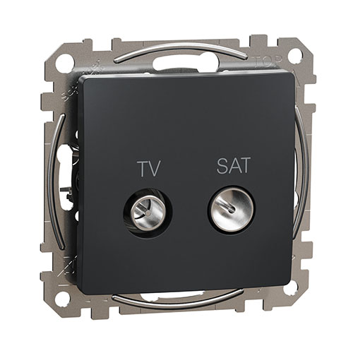 Sedna Design TV/SAT aljzat, végzáró, 4 dB, antracit