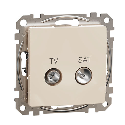 Sedna Design TV/SAT aljzat, átmenő, 7 dB, bézs