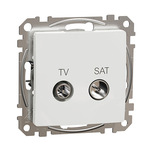 Sedna Design TV/SAT aljzat, átmenő, 7 dB, fehér