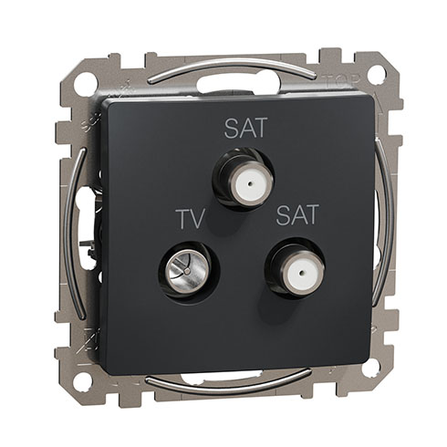 Sedna Design TV/SAT/SAT aljzat, végzáró, 4 dB, antracit