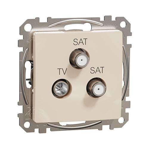 Sedna Design TV/SAT/SAT aljzat, végzáró, 4 dB, bézs