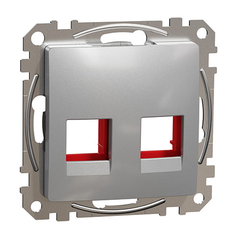 Sedna Design 2xRJ45 adapter, KRONE betétekhez, alumínium