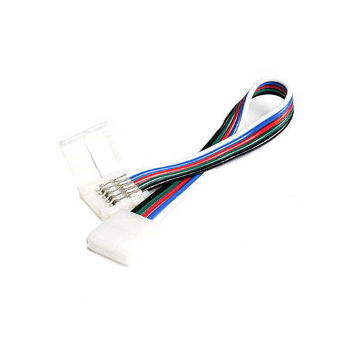 Forrasztásmentes sarokelem RGBW LED szalagok toldásához (12 mm - 5 eres)