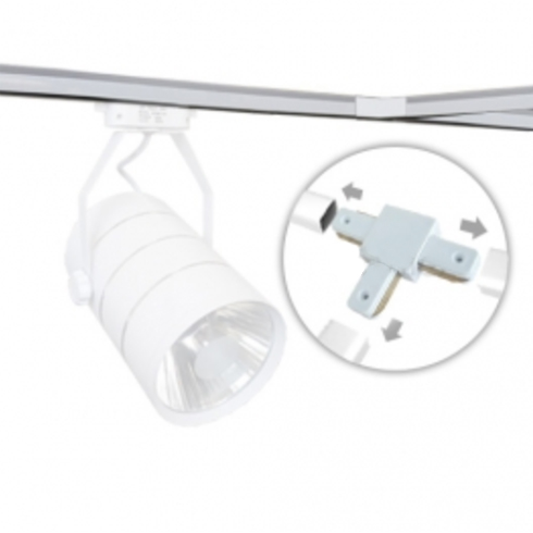 Sínes LED lámpa rendszer (1F) - T elosztó (fehér)