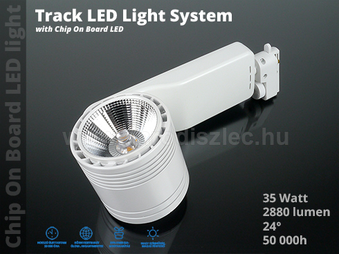 Sínes COB LED lámpa 35W (24°) meleg fehér