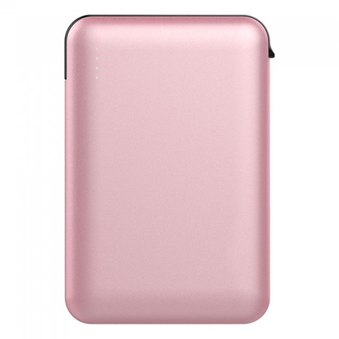 PowerBank külső akkumulátor SuperSmall kábellel (2xUSB) rosegold - 5000 mAh