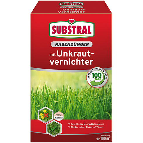 Gyeptrágya és gyomirtó egyben, 100 m2 fűre (2 kg)