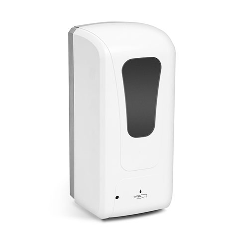Falra szerelhető automata szappan és kézfertőtlenítő adagoló (1000 ml) fehér, USB+elemes működés