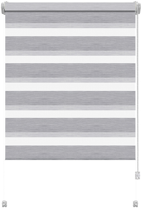 Mini zebra roló - sávroló oldalfeszítéssel (Z753 szürke) ablakra: 68x150 cm
