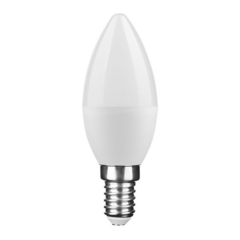 E14 LED lámpa (6W/160°) Gyertya - hideg fehér