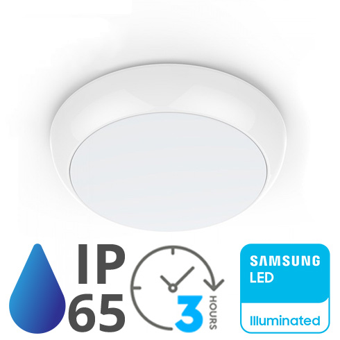 Oldalfali-Mennyezeti UFO lámpa PRO 17W (4000K, IP65) vészvilágítás funkció, mikrohullámú mozgásérzékelő, Samsung LED