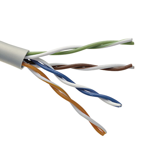 UTP CAT 5E informatikai kábel, (U/UTP 4X2XAWG24) szürke