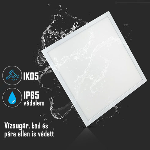 LED panel (595 x 595mm) 40W - természetes fehér, 110Lm/W - IP65!