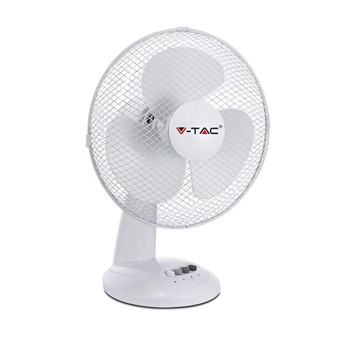 Asztali ventilátor fehér színben (34 cm - 40W) 4 gombos