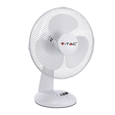 Asztali ventilátor fehér színben (41 cm - 40W) 4 gombos