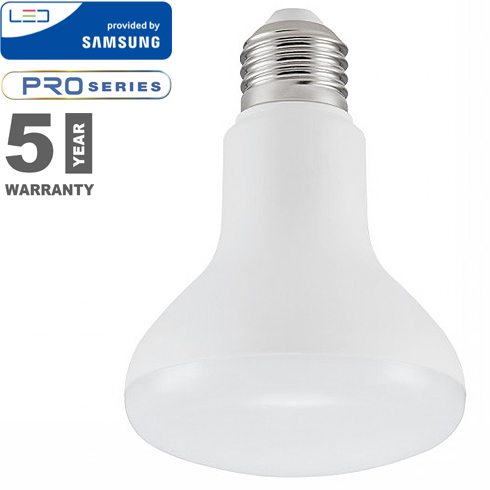 E27 LED lámpa (11W/120°) R80 - meleg fehér, PRO Samsung