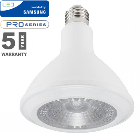 E27 LED lámpa (14W/40°) PAR38 - hideg fehér, PRO Samsung