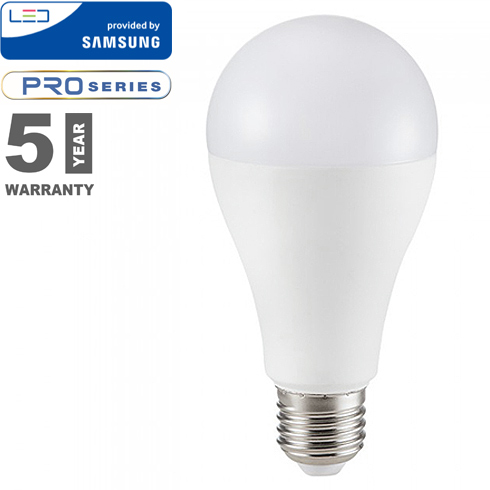 E27 LED lámpa (9W/200°) Körte A58  meleg fehér, PRO Samsung