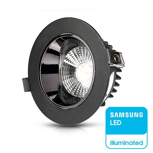 LED mélysugárzó, billenthető (10W/120°) Samsung - hideg fehér, fekete