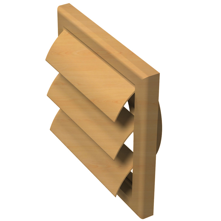 Gravitációs zsalu, bükk (187/125 mm) csőcsatlakozóval