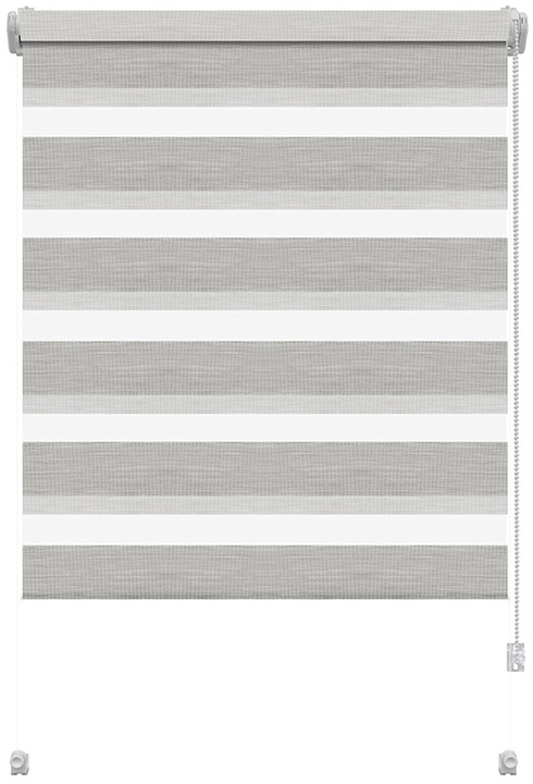 Mini zebra roló - sávroló oldalfeszítéssel (Z730 világosszürke) ablakra: 57x150 cm