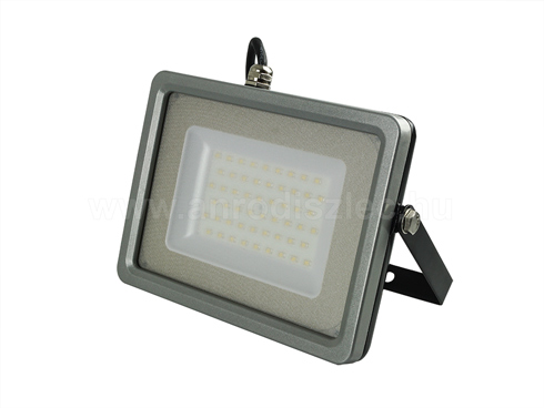 Slim LED reflektor (50W/100°) Szürke ház, Hideg fényű