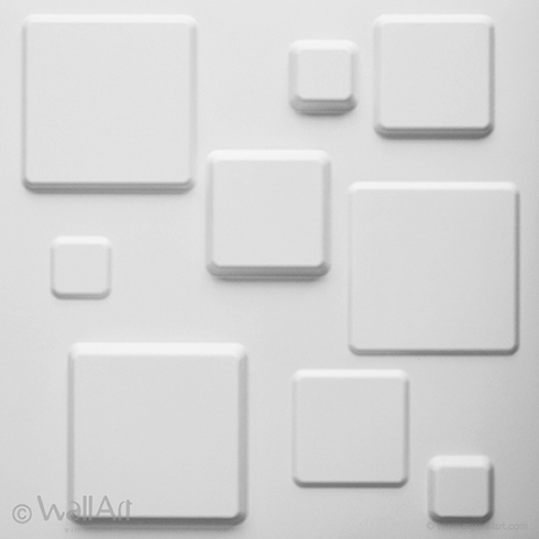 3D Falpanel - Squares (négyzetek) - WallArt