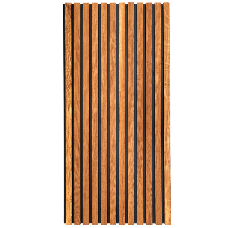 Bordázott falpanel (50x100 cm) fekete bútorlap + olajozott tölgy 