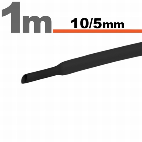 Zsugorcső (10 mm - 5 mm) - fekete
