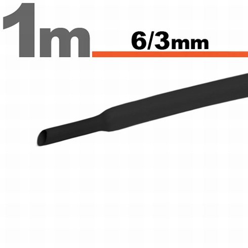 Zsugorcső (6 mm - 3 mm) - fekete