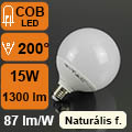 LED lámpa E27 (15W/200°) G120 - természetes fehér