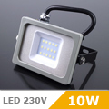 Slim LED reflektor (10W/100°) - Szürke fekete ház, Meleg fén
