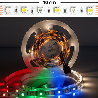 LED szalag beltéri 5050-60 (12 Volt) DEKOR! - RGB+természetes LED szalag beltéri 5050-60 (12 Volt) DEKOR! - RGB+természetes
