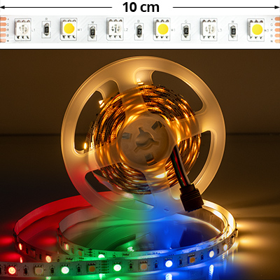 LED szalag beltéri 5050-60 (12 Volt) DEKOR! - RGB+meleg LED szalag beltéri 5050-60 (12 Volt) DEKOR! - RGB+meleg