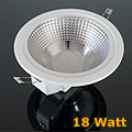LED mélysugárzó (190 mm) 18W (kerek) meleg fehér